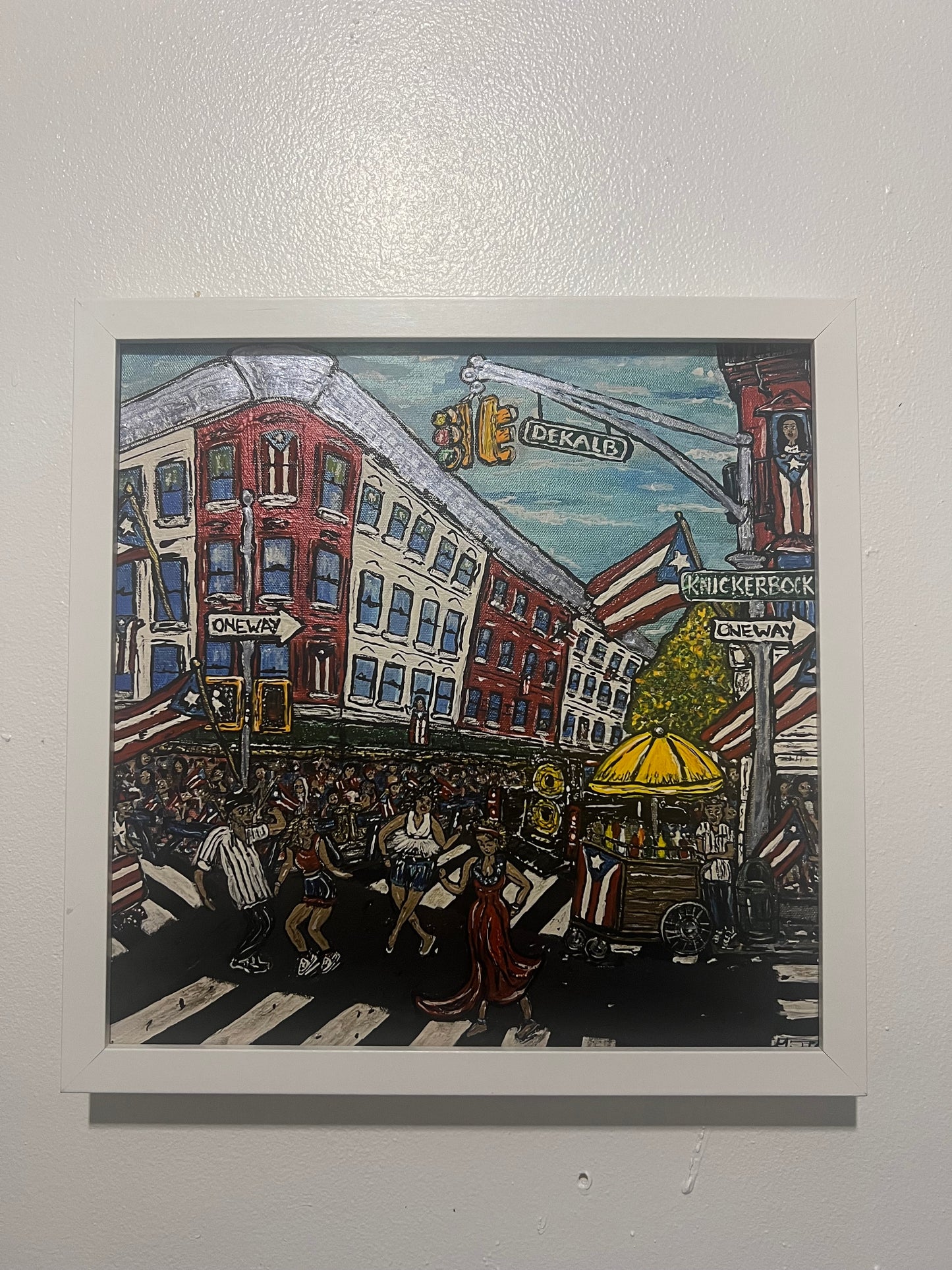 "La Calle Se Levanta" Art Print 12x12 with Frame