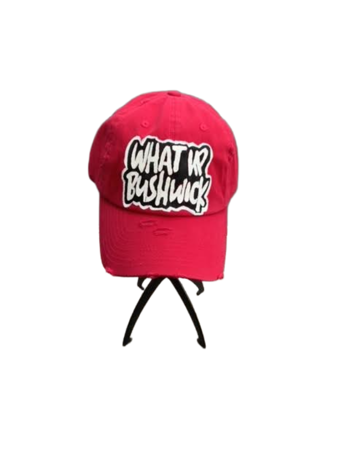 WHAT UP BUSHWICK Dad Hat-Red