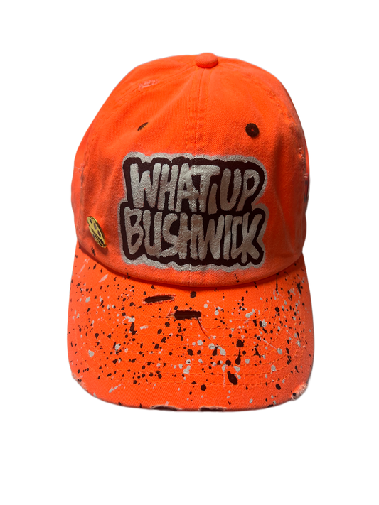 WHAT UP BUSHWICK Dad Hat-Orange