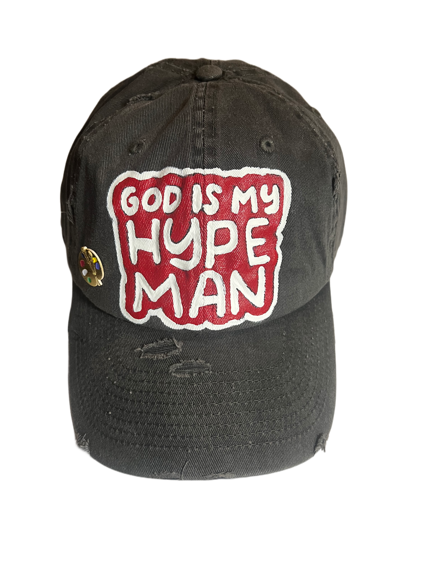 God is my Hype Man-Gray and Red