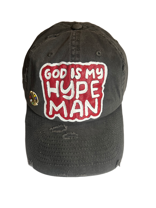 God is my Hype Man-Gray and Red