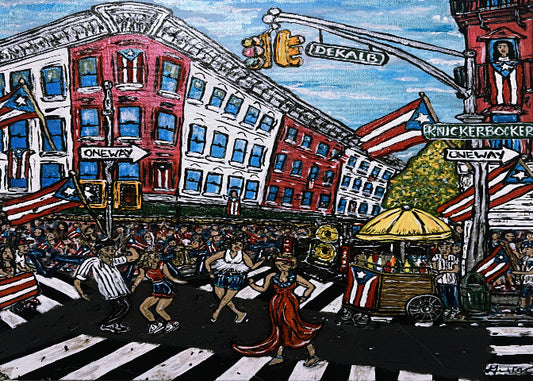 "La Calle Se Levanta" Art Print 5x7 with Frame