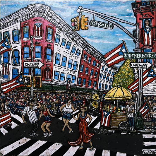 "La Calle Se Levanta" Art Print 12x12 with Frame