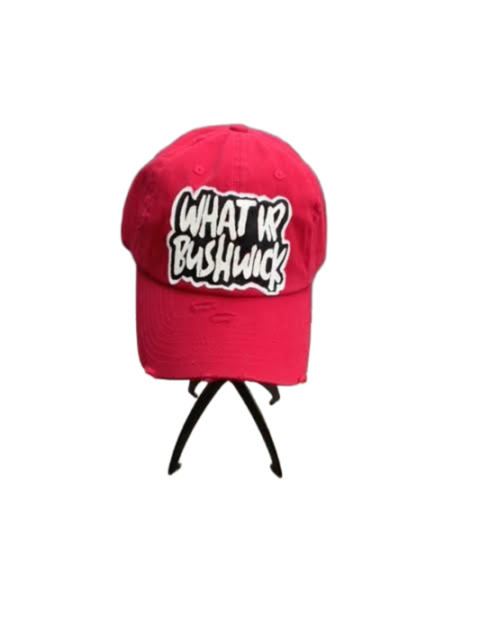 WHAT UP BUSHWICK Dad Hat-Red